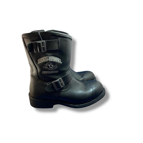 Harley Davidson Motorcycle 94047 Zip Up Leather Boots Men's Size 11 USA 44 EUR - Picture 8 of 9
